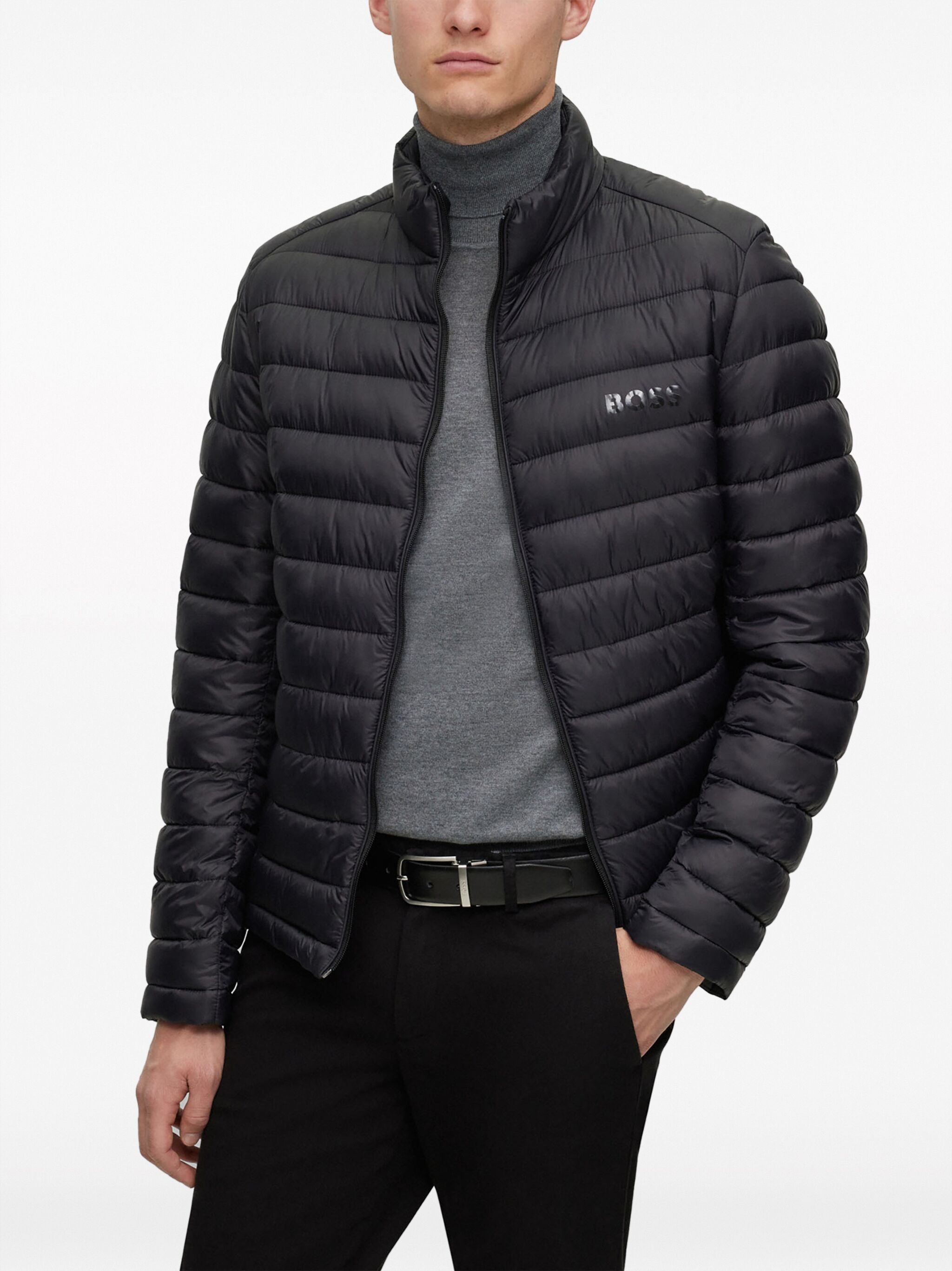 BOSS Chamarra Capitonada con logo. - BELICO IMPERIAL